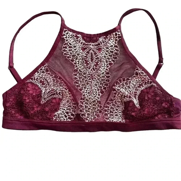 Bundle of 2 Victoria secret/pink size XS bralettes. VGUC.‎ Burgundy & rose - Picture 2 of 13